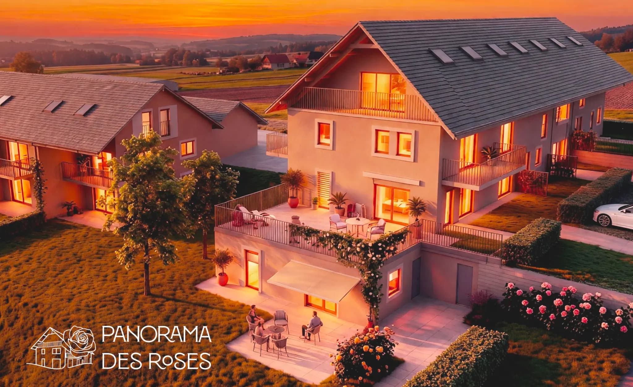 Vue d’ambiance de la résidence Panorama des Roses